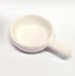 Oval Ceramic Wax Melter With White Ceramic Tealight Spoon